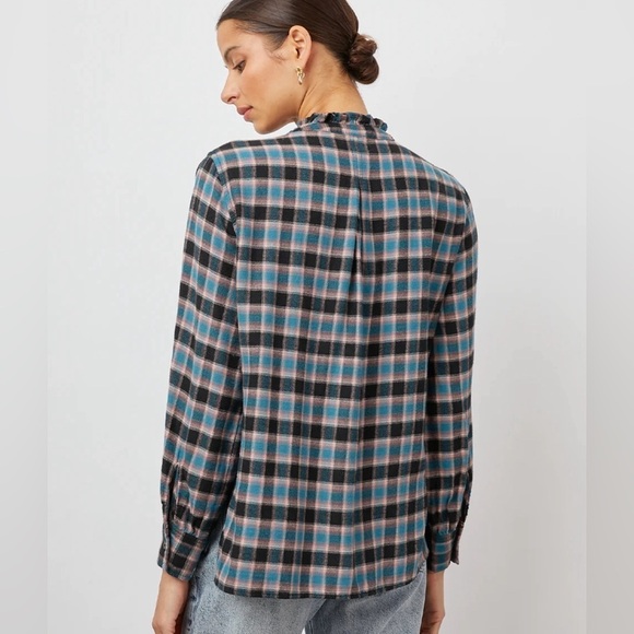 Rails Blue and Black Plaid Button Down Shirt - Picture 2 of 16